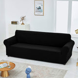 Joccun Stretch Couch Cover Slipcovers, 1-Piece Sofa Covers for 3 Cushion Couch Spandex Jacquard Washable Furniture Protector Cover for Living Room,Kids,Pets(Sofa,Black) Joccun