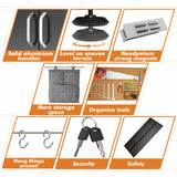 METALTIGER 72" Extra-Spacious Metal Storage Cabinet, Large Garage Storage Cabinet with Locking Doors, Metal Cabinets for Office, Home, School (72" Large Key, Black) METALTIGER