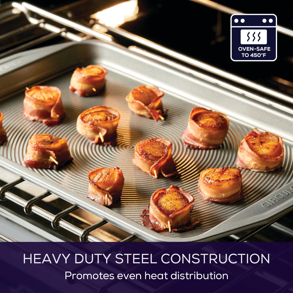 Circulon Total Bakeware Set Nonstick Cookie Baking Sheets, 2 Piece, Gray Circulon