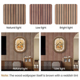 Abyssaly Wood Slat Wallpaper, Brown Shiplap Wood Grain Contact Paper Peel and Stick, Removable Self Adhesive Faux Wood Panel Wall Covering for Cabinets and Drawers 17.7 in X 236.2 in Abyssaly