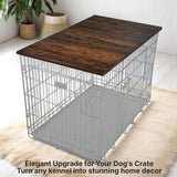 Skywin Dog Crate Topper Wood - 42" x 28" Dog Table Topper, Premium Dog Kennel, Functional Pet Crate Furniture Table Dog Topper Skywin