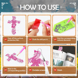 Cross Diamond Art Painting Bookmarks - 6 PCS Colorful Bow Design Bookmarks Kit with Tassel DIY Coquettte Gem Art Craft Christmas New Year Religions Birthday Gift for Reading Lovers INCOK