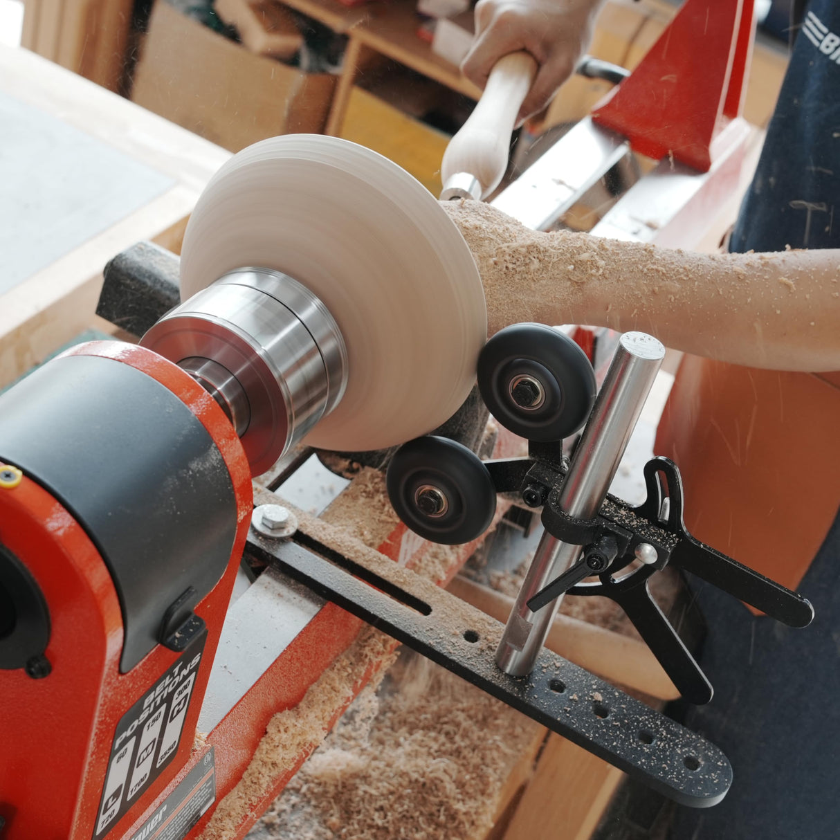 BMWOOD MC-FS6 Woodturning Steady Rest for Bowl Woodturning Lathe. BMWOOD