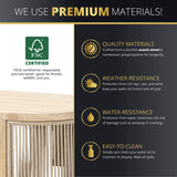 Mazatzal 4-Piece Outdoor Acacia Wood Wicker Conversation Set, Patio Furniture Set with Loveseat, 2 Armchairs, and Coffee Table, Modern Balcony Set for Garden, Yard, Backyard Mazatzal