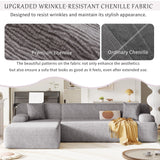 Merax L-Shape Modular Sectional Sofa Couch for Living Room,Modern Upholstered Sectional Couch 2 Piece Free Combination Sofa for Living Room Merax