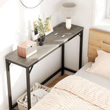 IDEALHOUSE Grey Console Table, Narrow Sofa Table, 39.4" Behind Couch Table for Living Room,Industrial Hallway Table for Entryway -Grey IDEALHOUSE