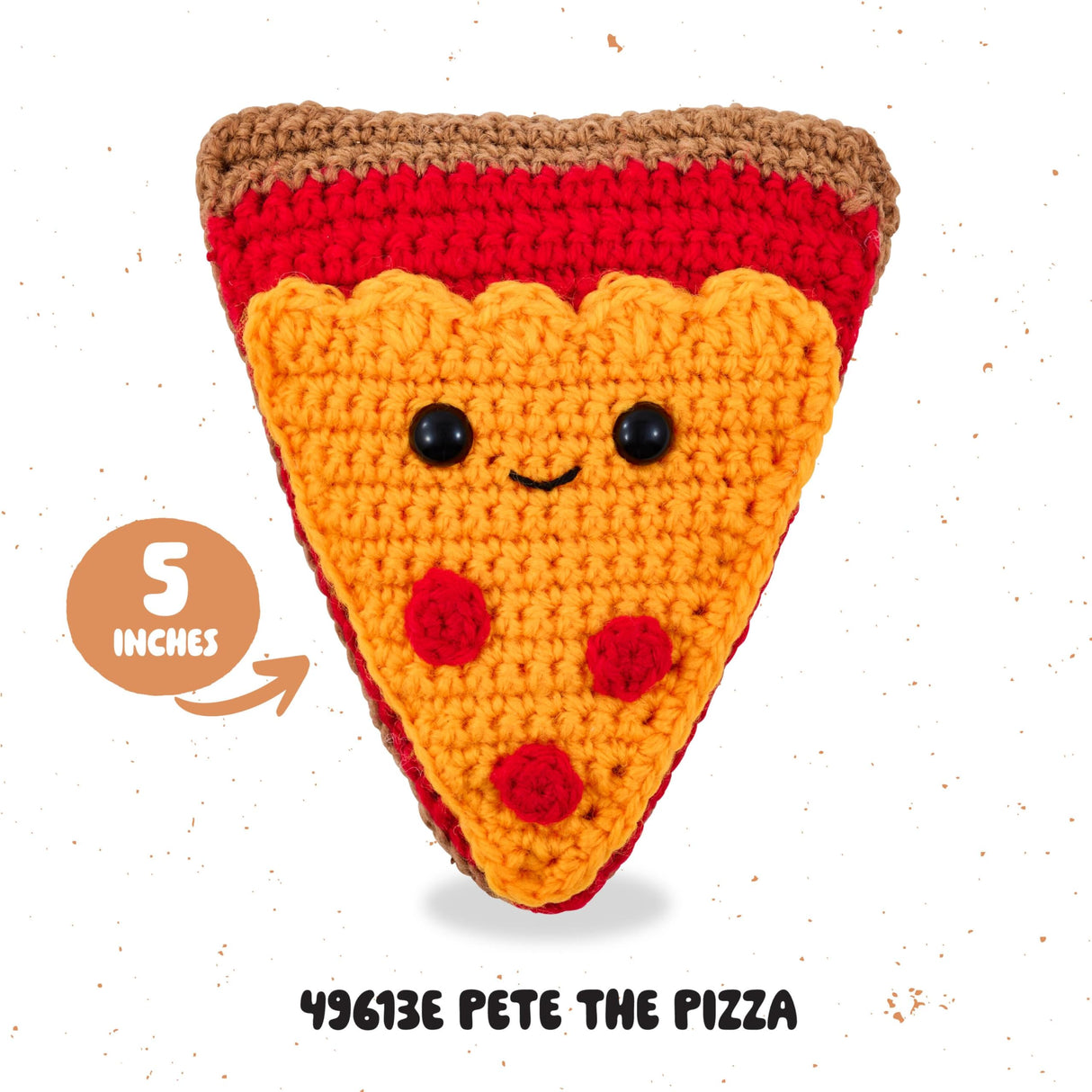 Bucilla Complete Crochet Kit, Pete The Pizza, 5" Bucilla