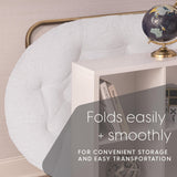 Milliard Double Cozy Chair/Faux Fur Saucer Chair for Bedroom/X-Large Loveseat, White Milliard