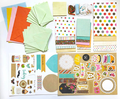 Huralona Handmade DIY Greeting Card Kits includes 16 Blank Cards 16 Colorful Envelopes with Decoration Accessories for Craft Birthday Thanksgiving Christmas Wedding Invitation Card Making Green Huralona