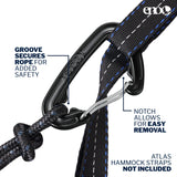 ENO SingleNest Hammock - Lightweight, 1 Person Portable Hammock - for Camping, Hiking, Backpacking, Travel, a Festival, or The Beach - Seafoam/Navy ENO