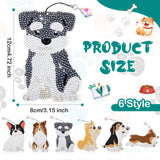 Ireer 6 Pcs Dog 5D Diamond Art Kit for Adult Christmas DIY Painting Gifts Crystal Puppy Diamond Bookmarks Gift for Pet Reading Lover Home Office Project Read DIY Crafts Gifts, 6 Styles Ireer