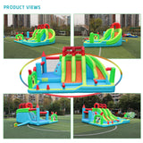 HIJOFUN Giant Inflatable Water Park, 10-in-1 Bounce House Combo, 3 Slides with Pool, Kids 3-12 HIJOFUN