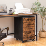 HOOBRO 5-Drawer Chest, File Cabinet, Wooden File Cabinet, Office Cabinet with Drawers, Storage Cabinet for Makeup, for Home Office, Study, Easy Assembly, Rustic Brown BF05WJ01 HOOBRO