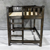 Farmhouse Wood Loft Bed Frame, Full Size - Rustic & Modern Style, Brown Finish, Adults, Kids, Amish Handcrafted in USA Midwest Farmhouse