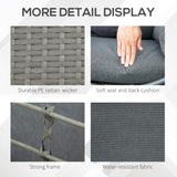 Outsunny Wicker Egg Chair, 360 Rotating Indoor Outdoor Boho Basket Seat with Cushion and Pillows for Backyard, Porch, Patio, Garden, Handwoven All-Weather PE Rattan, Steel Frame, Gray Outsunny