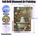 Yanfairy Halloween Diamond Art Painting Kits for Adults, Ghost Full Drill Diamond Dots Paintings for Beginners, Round 5D Paint with Diamonds Pictures Gem Art Painting Kits DIY Crafts Kits 12x16inch Yanfairy