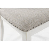 Signature Design by Ashley Robbinsdale Casual Upholstered Solid Wood Dining Chair with Nailhead Trim, Set of 2, White & Light Gray Signature Design by Ashley