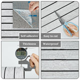 STICKEEP White/Grey 3D Wood Slat Panels for Walls Peel and Stick PVC Slat Wall Paneling Soundproof Self Adhesive Faux Wooden Slatted Panel for Wall Decor Interior Living Room Bedroom 120"x 12" STICKEEP