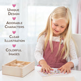 TOYLI 4-in-1 Princess Jigsaw Puzzles for Kids, Wood Puzzles for Kids Ages 3-5 48 Piece Wooden Puzzles for Toddlers 3-5, Wooden Puzzles for Toddlers, Essential Skills Gift for Girls Princesses TOYLI