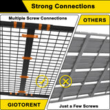 GIOTORENT 3x4FT Overhead Garage Storage Rack, Heavy Duty Metal Garage Ceiling Storage Racks, Adjustable Garage Shelving/Garage Organization/Garage Storage Shelves, 450lbs Weight Capacity, Black GIOTORENT