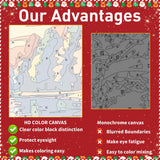 Christmas Paint by Numbers for Adult,Snowman Paint by Numbers Kit for Adults Beginners, DIY Acrylic Painting on Canvas for Home Wall Art Decor 16x20 Inch Mandun