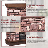 Farmhouse Electric Fireplace with Mantel, 42" Fireplace TV Stand with 23'' Freestanding Electric Fireplace Heater, Remote Control, Adjustable 3D Realistic Flame Level for Living Room, Light Brown IFBUY