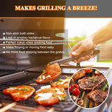 Grill Mesh Mat Set 5 Barbecue Grill Accessories Reusable Non-Stick Grill Mat for Vegetables Fish Grilling Mat Sheets for Outdoor Smoker Charcoal Gas Electric Grill BBQ Tools,XL 15.75 x 13 inch, Black KICKOIL