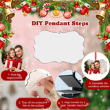 32 Pieces Christmas Sublimation Ornament Blanks Hanging Sublimation MDF Personalized Blank Ornament Double Side Sublimation Blanks Pendants with Ropes for Christmas DIY Craft Wedding Party Home Decor Maitys