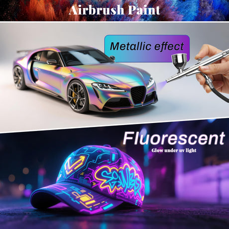 Colima Airbrush Paint – 36 Colors, Opaque & Brilliant | Ready-to-Spray Water-Based Acrylic Paint Set for Metal, Plastic Models, Canvas & Wood – Perfect for Artists Beginners & Hobbyists-30ml/OZ Colima