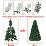 Yaheetech 7.5ft Premium Spruce Hinged Artificial Full Christmas Tree with 1346 Branch Tips Holiday Xmas Tree with Metal Hinges and Foldable Base for Home Party Office Decoration Yaheetech