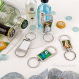 Framendino, 10 Pack Sublimation Blank Keychains Metal Bottle Opener Transfer Keychain Key Rings for DIY Personalized Photos (Rectangle) Framendino