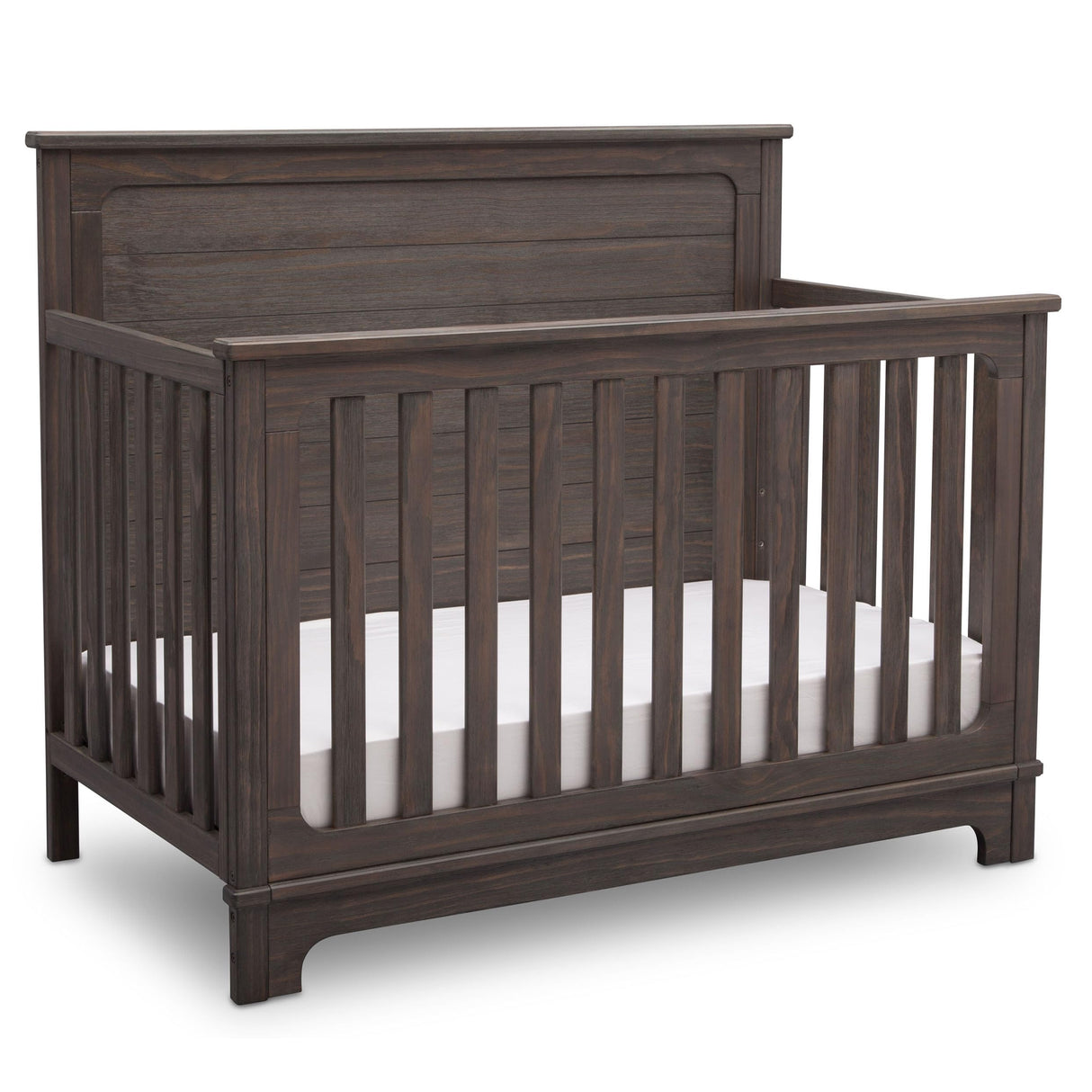 Delta Children Simmons Kids Slumbertime Monterey 4-in-1 Convertible Crib, Rustic Grey Delta Children