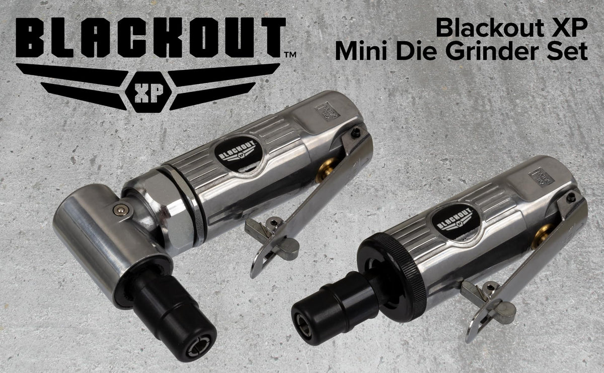 Blackout XP Air Die Grinder Kit with 1/4” Right Angle Grinder and 1/4” Straight Die Grinder Combo Blackout XP