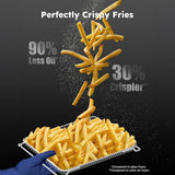 Nuwave Bravo Air Fryer Toaster Smart Oven, 12-in-1 Countertop Convection, 1800 Watts, 21-Qt Capacity, 50°-450°F Temp Controls, Top and Bottom Heater Adjustments 0%-100%, PFAS Free, Stainless Steel Nuwave