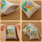 Shappy 20 Pieces Valentine's Day Sublimation Burlap Bags Sublimation Linen Burlap Drawstring Bag Sublimation Burlap Present Bags with Drawstring for Favors Party DIY Craft Candy Bag Shappy