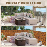 KOIUEYW Natural Reed Fencing Rolls, Decorative Bamboo Fencing 4ft High Roll Reed Screen Curtain, Natural Reed Bamboo Fencing for Outdoor Balcony Patio Garden Backyard (Light Russet) KOIUEYW