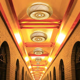 16"Woven Wicker Boho Light Fixtures Ceiling Mount, Hand-Woven Shade Flush Mount Ceiling Light, Farmhouse Rattan Ceiling Light Drum Shade, Flush Mount Chandelier for Bedrooom Nursery Restaurant OUKANING