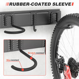 Ultrawall Bike Storage Rack, Wall Mount Bicycle Rack Vertical Bike Hanger for Garage, Home, 6 Bike Racks & 6 Helmet Hooks, Holds Up To 660lbs Ultrawall