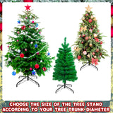 CCINEE Metal Christmas Tree Stand, Universal Folding Xmas Tree Stand 15.7 Inch Replacement Tree Stand Base for 3 Ft to 6 Ft Christmas Artificial Trees Fake Tree, Green CCINEE