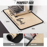 DK177 Coffee Mat Coffee Bar Mat Hide Stain Absorbent Drying Mat with Waterproof Rubber Backing Fit Under Coffee Maker Coffee Machine Coffee Pot Espresso Machine Coffee Bar Accessories DK177