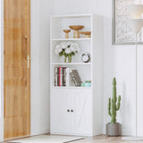 IRONCK Industrial Bookshelves and Bookcases with Doors 11.8 in Depth Floor Standing 5 Shelf Display Storage Shelves Bookcase Home Decor Furniture for Home, Office, Living Room, Bedroom IRONCK