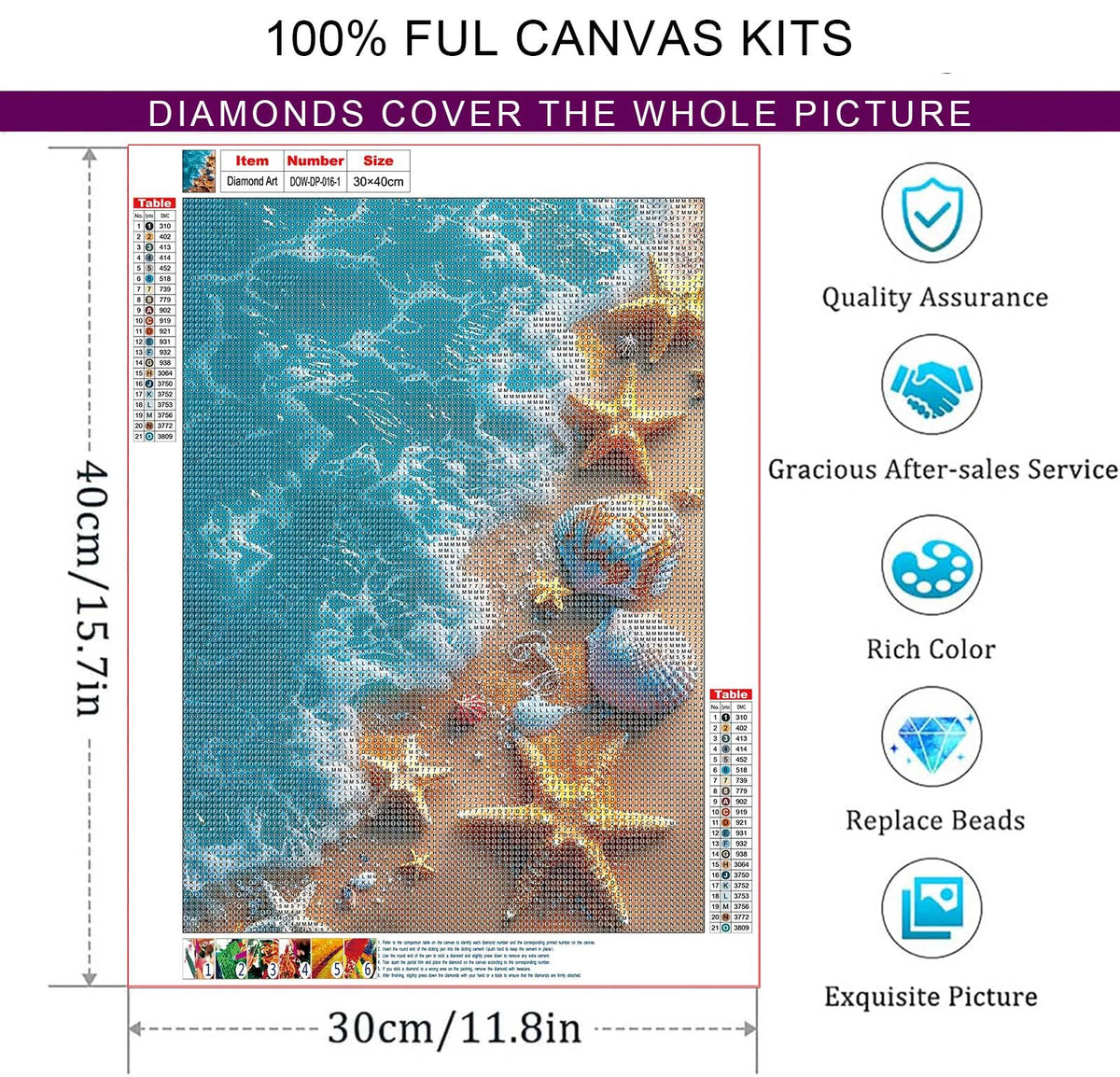Dorwendis Beach Diamond Painting Kits for Adults,4 Pack Seashell Starfish DIY Diamond Art Kits for Beginners,5D Diamond Art,Full Round Drill Sunset Diamond Painting for Home Wall Decor Gifts12X16 inch Dorwendis