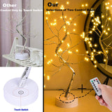 OURBAOFU 20” 108LED Fairy Sparkly Tree Lamp with Remote Control, USB&3AA Powered 8 Modes, DIY Bonsai Artificial Tree Lights, Fairy Spirit Tree Light for Bedrooms Desktop Christmas (Warm White) OURBAOFU