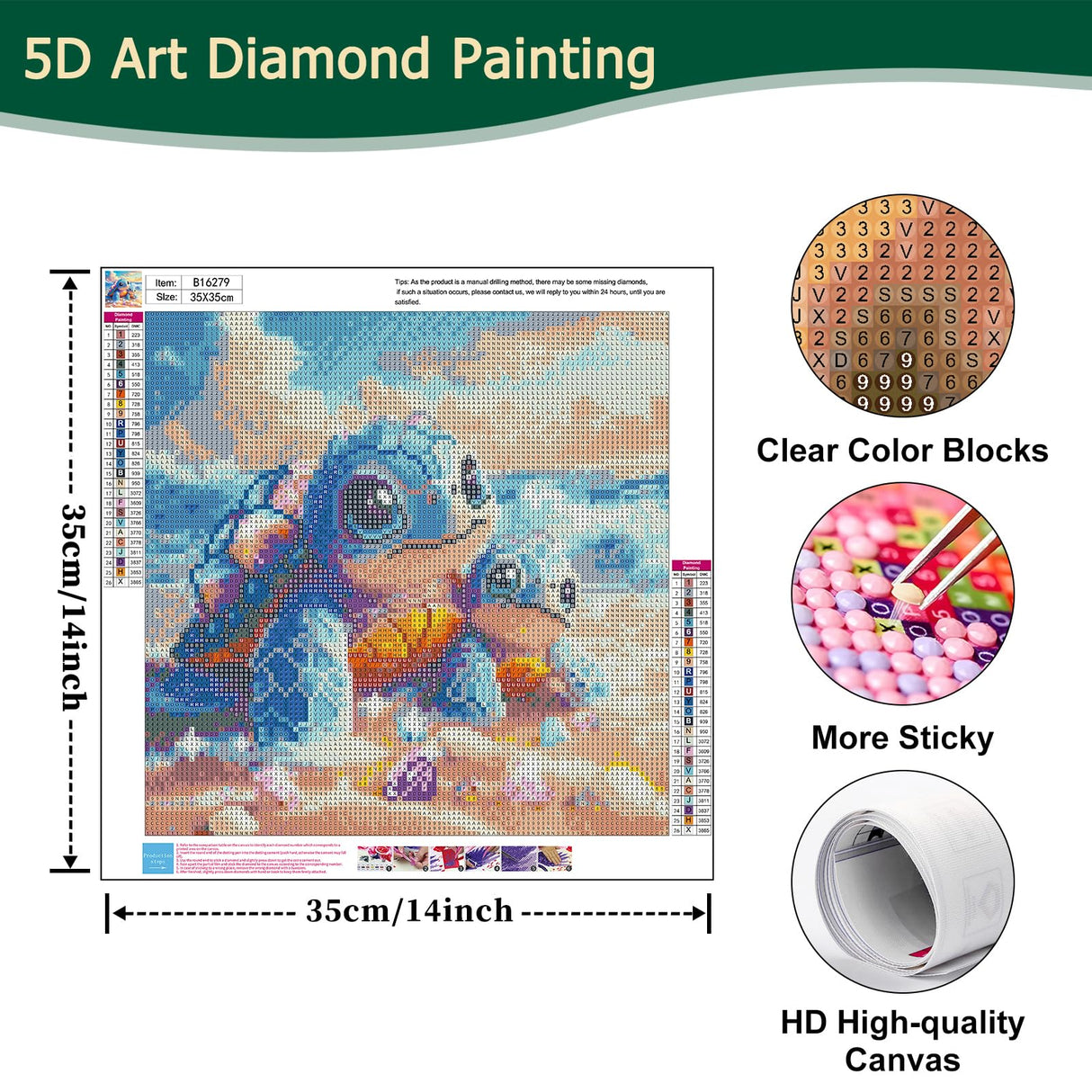 Possoco Sea Turtle Diamond Art Kits for Adults Beginner, Beach Cute Turtles 5D Diamond Painting Kits for Adults, DIY Round Full Drill Gem Art Painting and Crafts for Gift Home Wall Decor 14x14 Inch Possoco