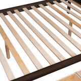 Merax Twin Over Full Bunk Bed with Storage Drawers and Shelf, Bunk Beds Twin Over Full with Storage Staircase, Wood Slat Support, No Box Spring Needed, Espresso Merax