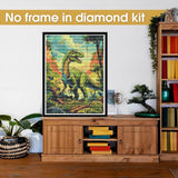 Bimkole 5D Diamond Art Kits for Adults Dinosaurs, Full Drill DIY Rhinestone Embroidery Set Paint with Diamonds Art Forest Animals by Number Kits Cross Stitch Home Wall Craft Decor 12x16 Inch Bimkole