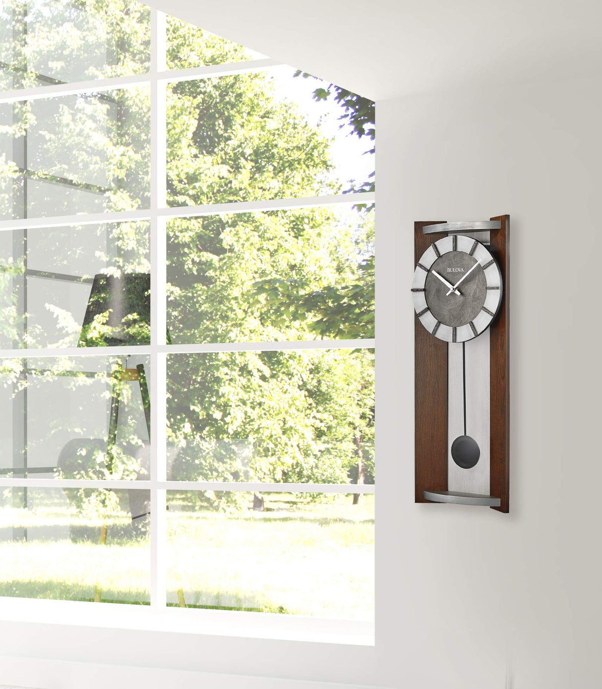Bulova Newton Pendulum Wall Clock, Espresso (C4808) Bulova