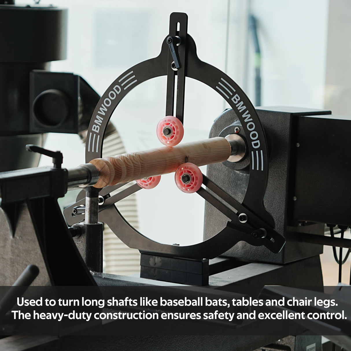 Woodturning Steady Rest MC-FS9 for 16inch,18inch and 20inch Swing Size Lathe for Spindle Woodturning. BMWOOD