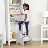 Melissa & Doug Kids Furniture Wooden Step Stool - Gray Melissa & Doug