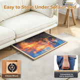 2 in 1 Rotating Tilting Puzzle Board with Drawers, 1500 Piece Jigsaw Puzzle Board with Protective Cover 4 Wheels 4 Sorting Trays, Puzzle Table for Puzzle Lovers, 35 X 27 Inch Lafati